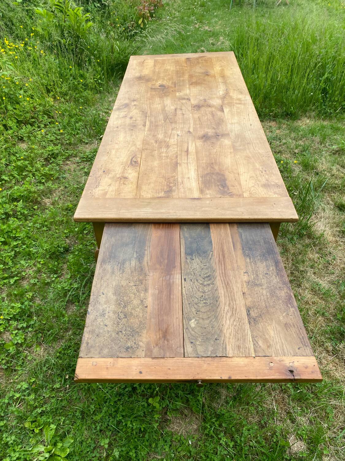 Blonde cherry farmhouse table