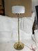 Patinated brass Art Deco low floor lamp, 132cm
