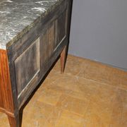 Commode Sauteuse Louis XVI en Noyer Fin XVIIIe