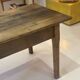 Compact rare rustic vintage solid wood farmhouse dining table.
