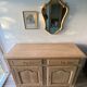 Rustic solid oak sideboard - raw golden honey wood