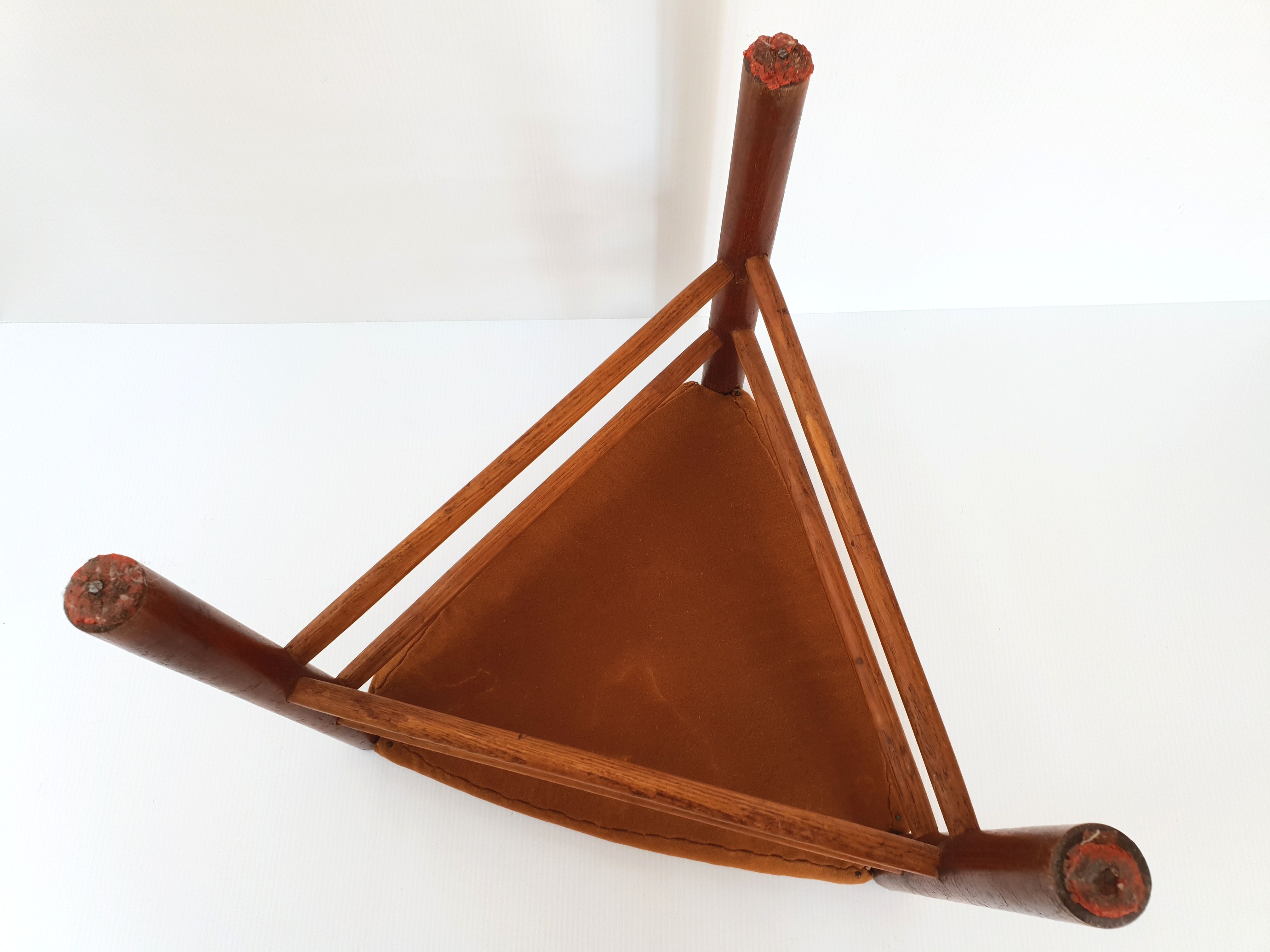 Scandinavian teak stool 1960