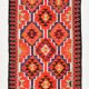 Vintage Orange & Blue Tribal Kilim Runner Rug, 95x320Cm