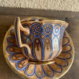 Mocha Cup and Saucer Mug Paris Table Porcelain Napoleon III Style 19th Century