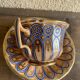 Tasse à Moka et Soucoupe mug  Paris table  en Porcelaine style Napoléon III XIXème