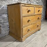 English chest of drawers 4 drawers in pitchpin