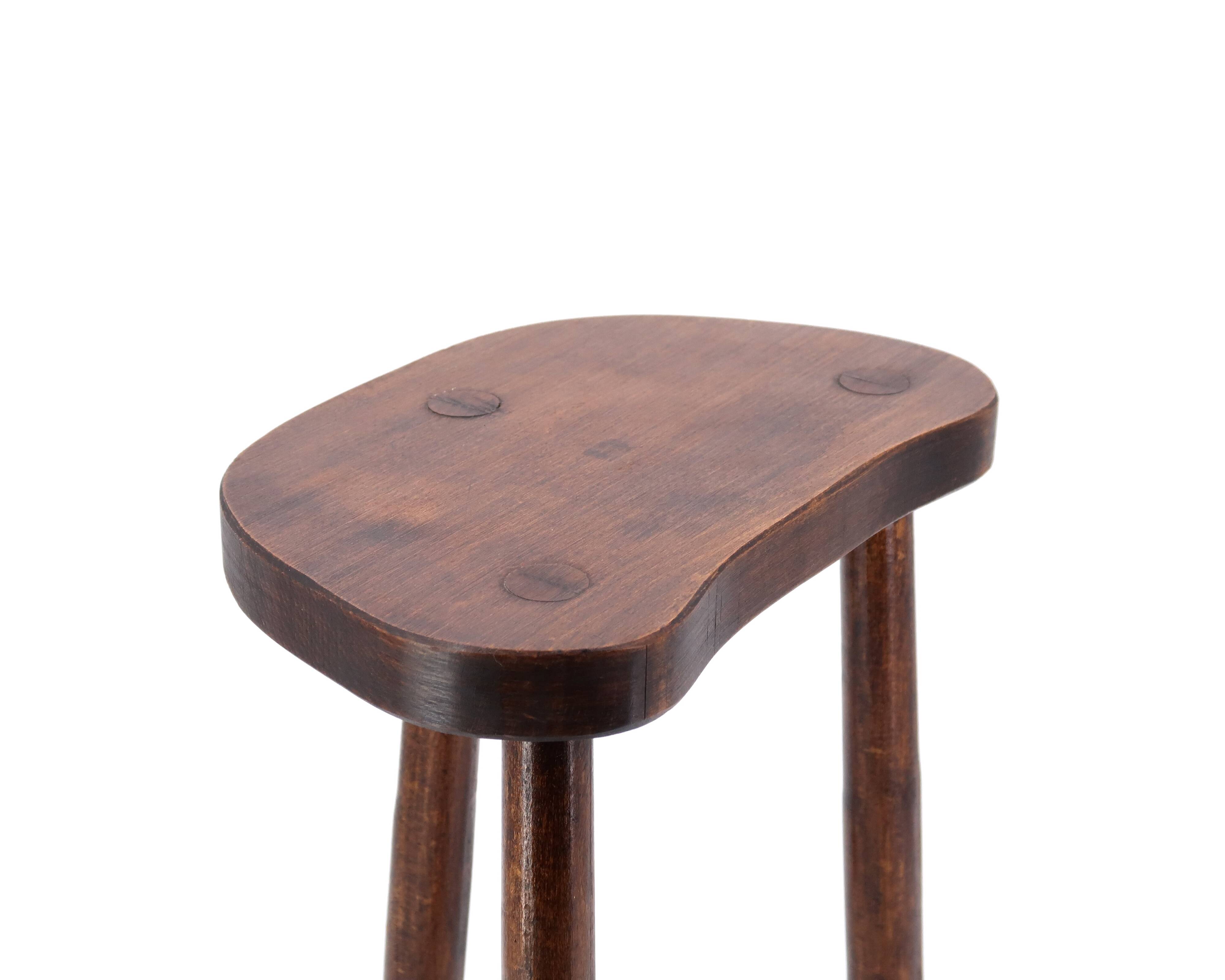 Wooden tripod stool, 1950s