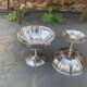6 coupes en inox vintage, forme de fleurs