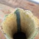 Vintage French Majolica Style Ceramic Corn Vase: 1950s Barbotine Pottery