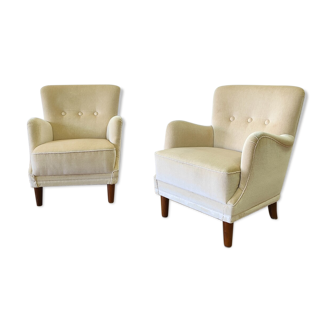 Set of 2 armchairs mid-century