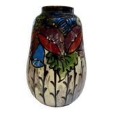 Vase Art Déco peint à la Main – Carl Gebauer Bürgel Germany, c. 1920-1930