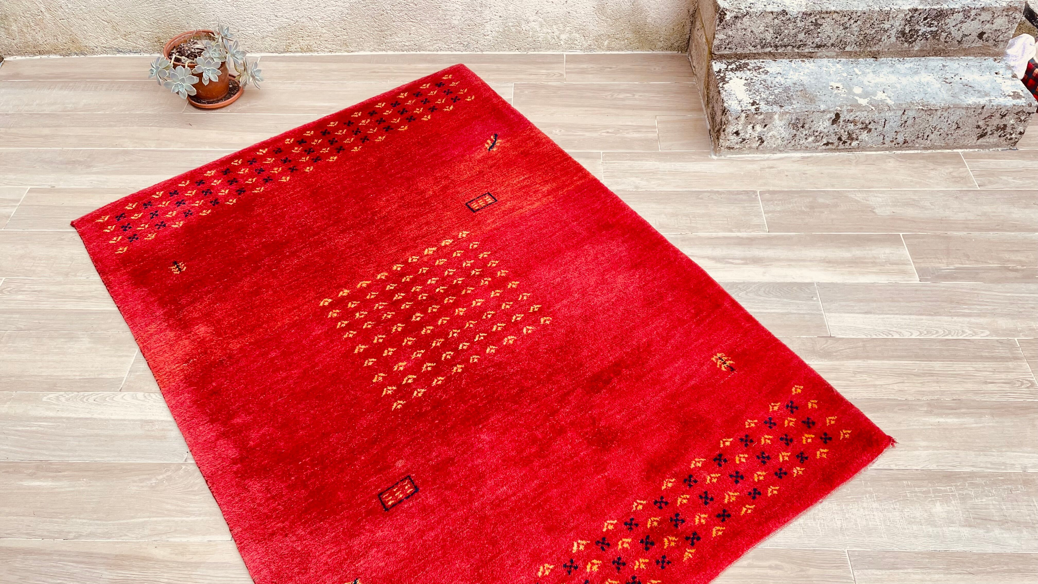 Rug indian gabbeh 100% wool, 143×202 cm