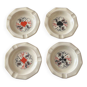 set of 4 Bernardaud ashtrays