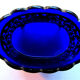 Small table jardiniere, cobalt blue crystal and napoleon iii gilded bronze support