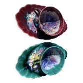 2 grandes tasses et sous-tasses en céramique flammée morvan – tamnay-e