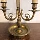 Three-Arm Bouillotte Lamp with Fire Shade, Green Tôle, Empire Directoire