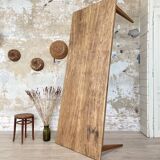 Vintage farm table with spindle legs.