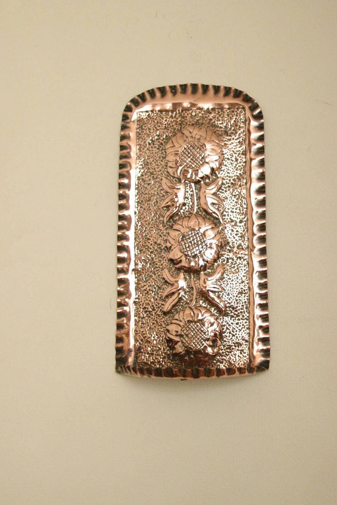 Single mid-century Swedish copper sconce