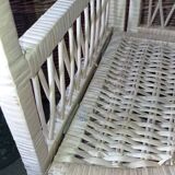 Rattan corner shelf