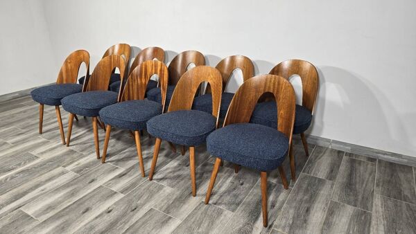 Chaises de salle à manger par Antonin Suman, années 1960, lot de 10