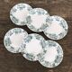 6 old flat plates in iron earth Anémones St Amand