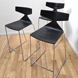 Set of 3 Saya bar stools, Arper