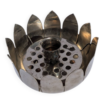 Vintage flower spike lotus candle holder