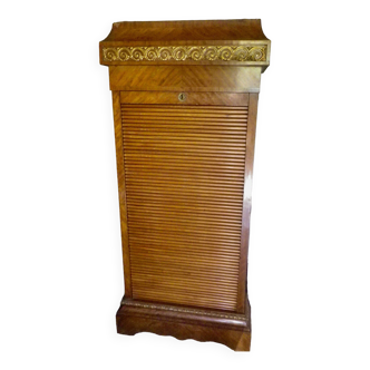 Curtain cabinet filing cabinet old mahogany and gilded bronze office furniture