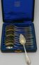 12 teaspoons, coffee, sterling silver Vieillard, vermeil, model Filet droit.