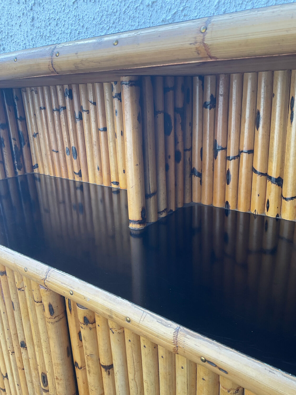 Vintage rattan bamboo bar from the 60s