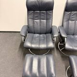 Ekornes Stressless Chair with Ottoman - Chrome Frame (1970s)(Price for One)