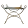 Curule Stool Maison Jansen in Chrome Steel and Black Leather