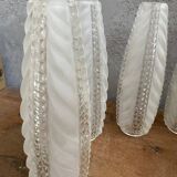 5 tulipes en verre longues 20 cm pour lampe lustre