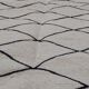 Handmade moroccan beige and black wool rug 192x118cm