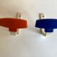 Product BHV pair of metal and plastic pads 1970