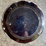 Round dish, black bottom in glazed terracotta