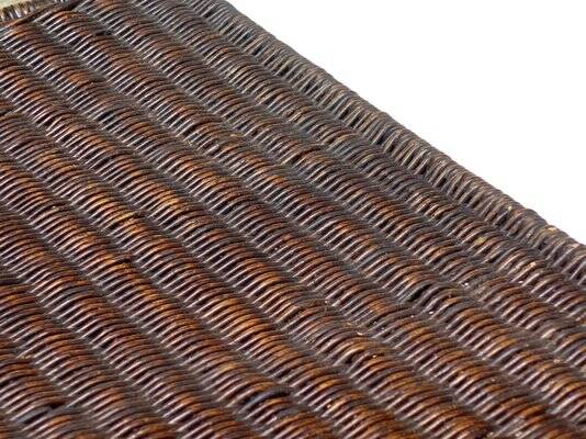 Mid-Century Italian Rattan Armchairs & Table Set, 1950s, Set of 3