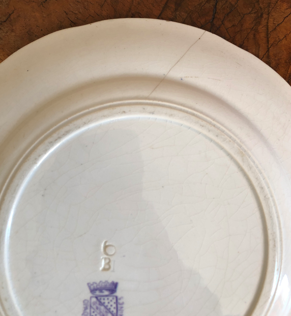 Lot of three plates Sarreguemines