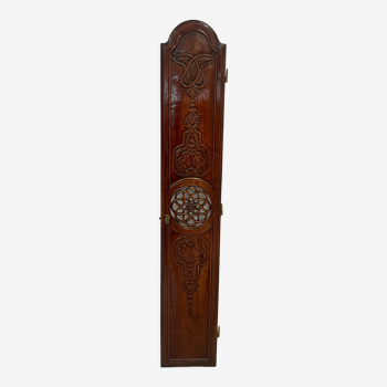 Clock door carved and openwork wood