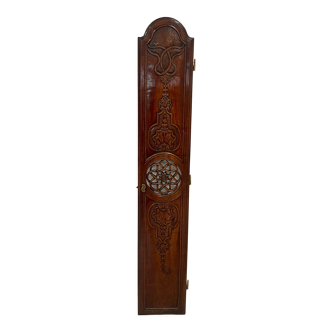 Clock door carved and openwork wood
