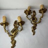 Paire d’appliques en bronze
