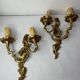 Pair of bronze wall sconces