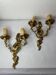 Pair of bronze wall sconces