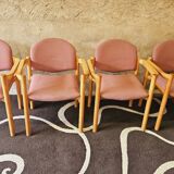 Set of 4 bentwood armchairs from the 1980s