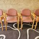 Set de 4 fauteuils bois courbé année 1980