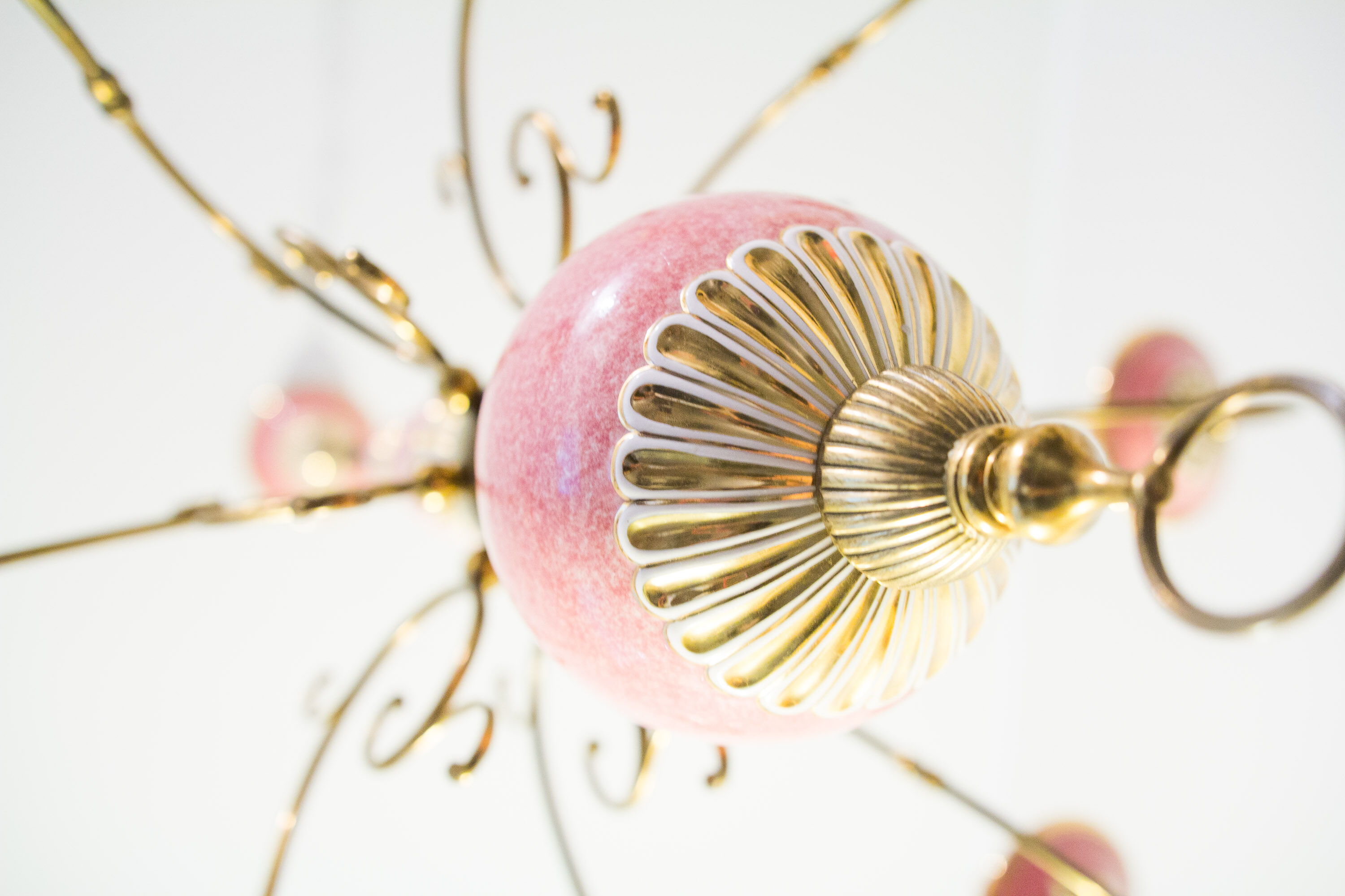 Flemish Ceramic Floral Chandelier