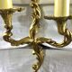 Louis XV style bronze wall lamp with 2 lights