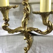 Louis XV style bronze wall lamp with 2 lights