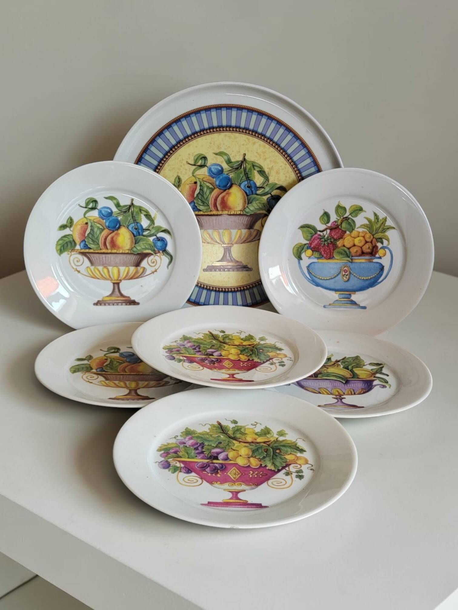 Pie service, dish & plates, Limoges