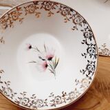 Set salad bowl and 8 Sarreguemines cups